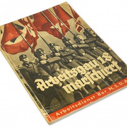 Pictorial Report of Hannover Nazi Rally 1934 - Arbeitsgau 18 marschiert w/84 Reichsarbeitsdienst photos RAD photogravure