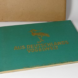 German Cigarette Card Album Bird World 1936 w/200 Color Photos in book