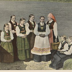 Norway / Sweden 1890s color photos Sognefjorden National Costume Dress