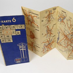 Kassel Leipzig Aral Street Map 1936 - Size 18x25" w/ close up Berlin