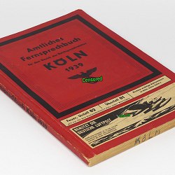 German WW2 Address Phone Telephone Book Koln Cologne Köln * 1939 *