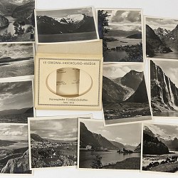 Norway 1930s Fjord Landscape - 12 Original German B&W Photos Glacier